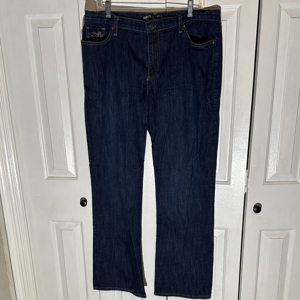 Zena Blue Boot Cut Jeans Classic Style
